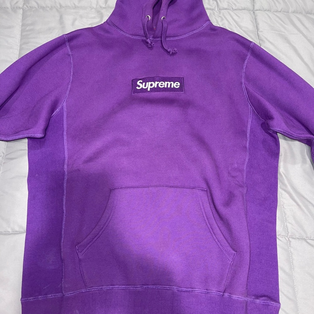 Rare Supreme Purple Box Logo Hoodie